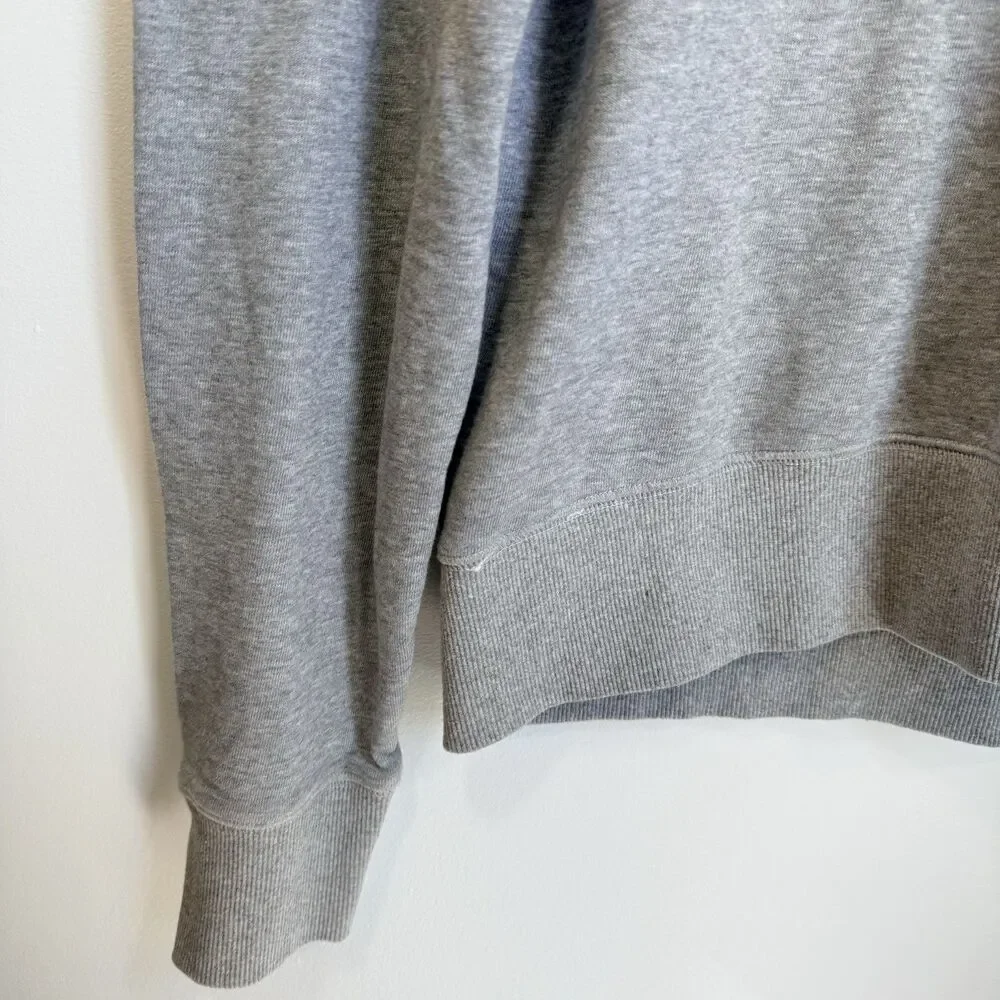Peter Werth London 1/4 Zip 'Queens' Sweatshirt Gray Casual Jersey 100% Cotton S